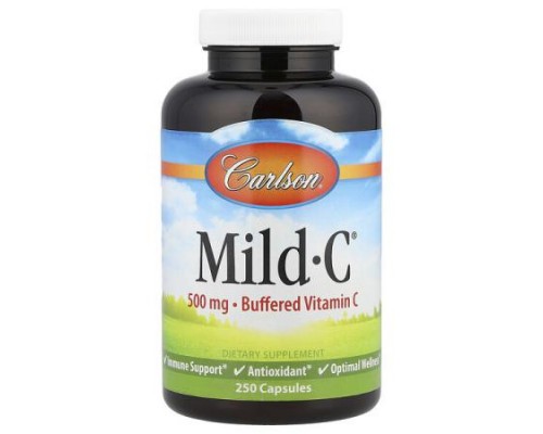 Carlson, Mild-C®, Buffered Vitamin C, 250 Capsules