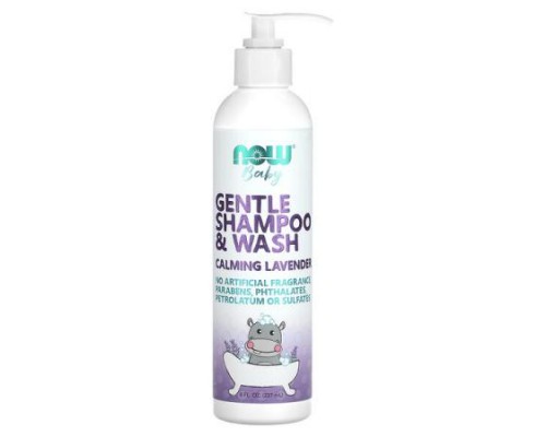 NOW Foods, Baby, Gentle Shampoo & Wash, Calming Lavender, 8 fl oz (237 ml) NOW Foods, Baby, Gentle Shampoo & Wash, Calming Lavender, 8 fl oz (237 ml)