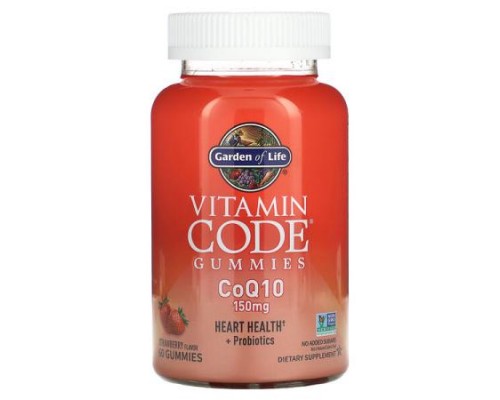Garden of Life, Vitamin Code Gummies, CoQ10, Strawberry, 60 Gummies