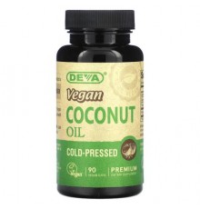 Deva, Vegan Coconut Oil, 90 Vegan Caps (500 mg per Capsule)