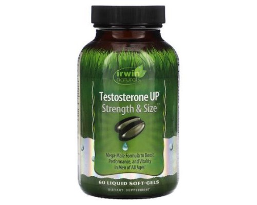 Irwin Naturals, Testosterone Up, Strength & Size, 60 Liquid Softgels Irwin Naturals, Testosterone Up, Strength & Size, 60 Liquid Softgels