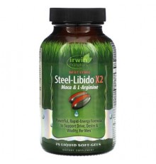 Irwin Naturals, Steel-Libido X2, Maca & L-Arginine, 75 Liquid Soft-Gels