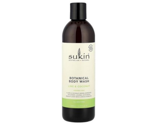 Sukin, Botanical Body Wash, All Skin Types, Lime & Coconut, 16.91 fl oz (500 ml) Sukin, Botanical Body Wash, All Skin Types, Lime & Coconut, 16.91 fl oz (500 ml)