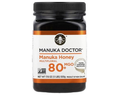 Manuka Doctor, Manuka Honey, Multifloral , MGO 80+, 17.6 oz (500 g) Manuka Doctor, Manuka Honey, Multifloral , MGO 80+, 17.6 oz (500 g)
