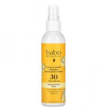 Babo Botanicals, Swim & Sport, Mineral Sunscreen Spray, SPF 30, 6 fl oz (177 ml)
