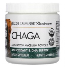Host Defense, Mushrooms, Chaga, Mushroom Mycelium Powder, 3.5 oz (100 g)