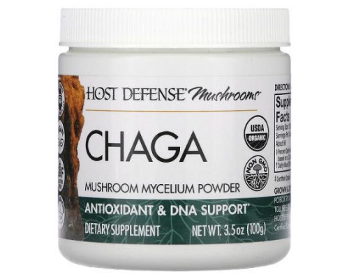 Host Defense, Mushrooms, Chaga, Mushroom Mycelium Powder, 3.5 oz (100 g) Host Defense, Mushrooms, Chaga, Mushroom Mycelium Powder, 3.5 oz (100 g)