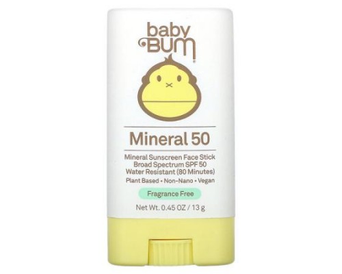 Sun Bum, Mineral Sunscreen Face Stick, SPF 50, Fragrance Free, 0.45 oz (13 g) Sun Bum, Mineral Sunscreen Face Stick, SPF 50, Fragrance Free, 0.45 oz (13 g)