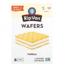 Rip Van Wafels, Wafers, Vanilla, 6 Pack, 0.78 oz (22 g) Each