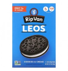 Rip Van Wafels, Leos, Cookies & Creme, 4 Packs, 1.69 oz (48 g) Each