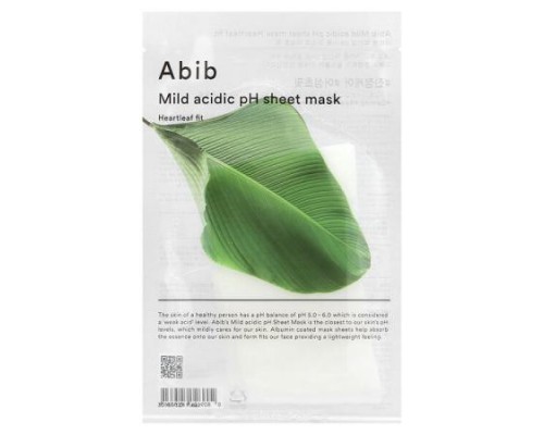 Abib, Mild Acidic pH Beauty Sheet Mask, Heartleaf Fit, 1 Sheet Mask, 1.01 fl oz (30 ml) Abib, Mild Acidic pH Beauty Sheet Mask, Heartleaf Fit, 1 Sheet Mask, 1.01 fl oz (30 ml)