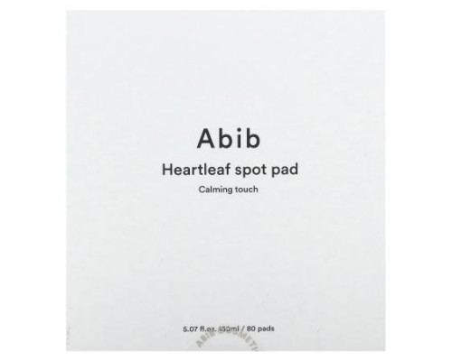 Abib, Heartleaf Spot Pad, 80 Pads, 5.07 fl oz (150 ml) Abib, Heartleaf Spot Pad, 80 Pads, 5.07 fl oz (150 ml)