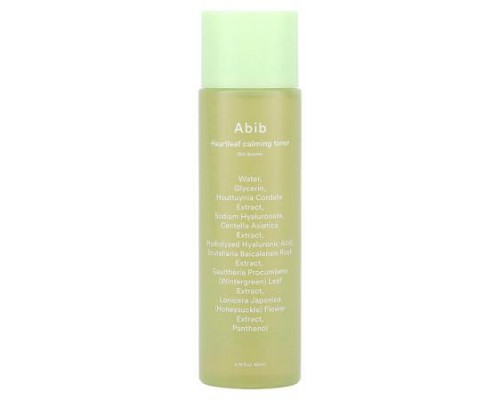 Abib, Heartleaf Calming Toner, 6.76 fl oz (200 ml) Abib, Heartleaf Calming Toner, 6.76 fl oz (200 ml)