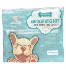 Ruff 'N Ruffus, Grooming Kit for Cats and Dogs, Deshedding Brush & Nail Clipper, Aqua, 1 Deshedding Brush, 1 Nail Clipper