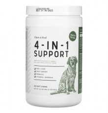 Chew + Heal, 4-in-1 Support, For Dogs, 120 Soft Chews, 16.9 oz (480 g)