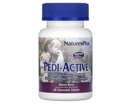 NaturesPlus, Pedi-Active®, Mixed Berry, 60 Chewable Tablets NaturesPlus, Pedi-Active®, Mixed Berry, 60 Chewable Tablets