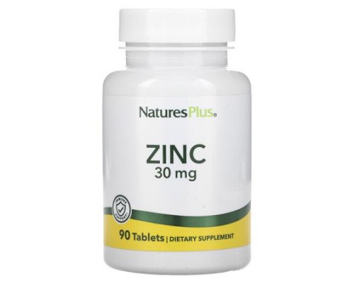 NaturesPlus, Zinc, 30 mg, 90 Tablets NaturesPlus, Zinc, 30 mg, 90 Tablets