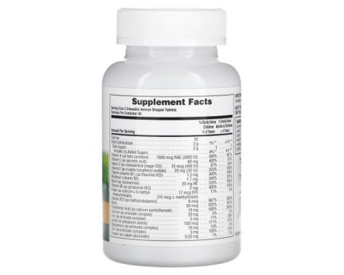NaturesPlus, Animal Parade, Children's Chewable Multivitamin, Orange, 90 Animal-Shaped Tablets