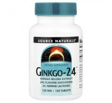 Source Naturals, Ginkgo-24™, 120 mg, 120 Tablets