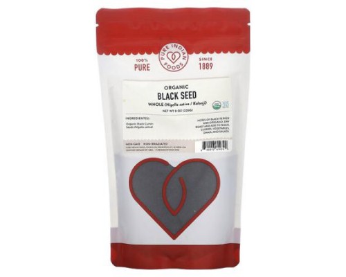 Pure Indian Foods, Organic Whole Black Seed , 8 oz (226 g)