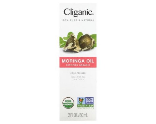 Cliganic, 100% Pure & Natural, Moringa Oil, 2 fl oz (60 ml)