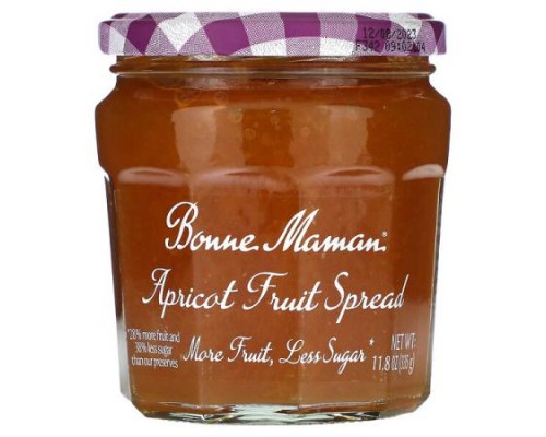 Bonne Maman, Apricot Fruit Spread, 11.8 oz (335 g) Bonne Maman, Apricot Fruit Spread, 11.8 oz (335 g)