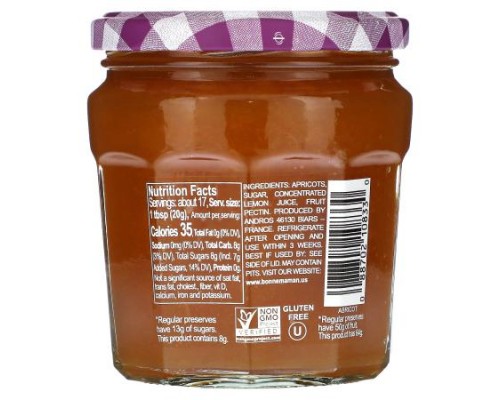 Bonne Maman, Apricot Fruit Spread, 11.8 oz (335 g) Bonne Maman, Apricot Fruit Spread, 11.8 oz (335 g)