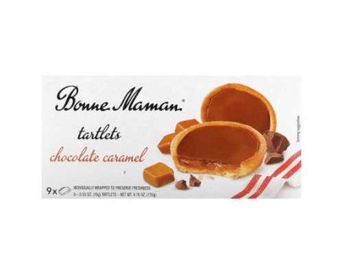 Bonne Maman, Tartlets, Chocolate Caramel, 9 Tartlets, 0.53 oz (15 g) Each Bonne Maman, Tartlets, Chocolate Caramel, 9 Tartlets, 0.53 oz (15 g) Each