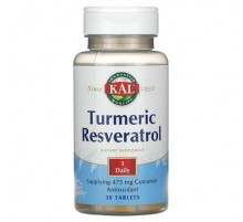 KAL, Turmeric Resveratrol, 30 Tablets