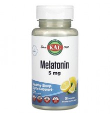 KAL, Melatonin, Lemon, 5 mg, 30 Lozenges