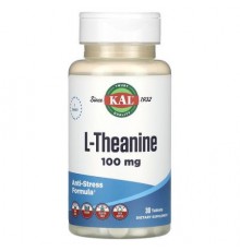 KAL, L-Theanine, 100 mg , 30 Tablets