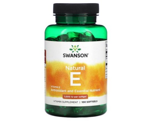 Swanson, Natural E, 1,000 IU, 100 Softgels