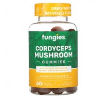 Fungies, Cordyceps Mushroom Gummies, Mango and Pineapple, 60 Pectin Gummies (50 mg per Gummy)