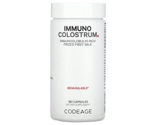 Codeage, Immuno Colostrum, 180 Capsules (500 mg per Capsule) Codeage, Immuno Colostrum, 180 Capsules (500 mg per Capsule)