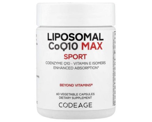 Codeage, Liposomal CoQ10 Max, Sport, 60 Vegetable Capsules