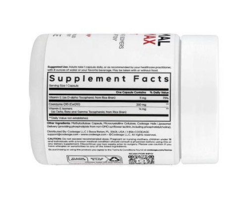 Codeage, Liposomal CoQ10 Max, Sport, 60 Vegetable Capsules
