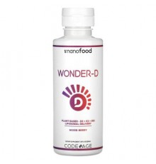 Codeage, Nanofood, Wonder-D, Plant-Based, D3 + K2 + B12, Liposomal Delivery, Mixed Berry, 7.6 fl oz (225 ml)
