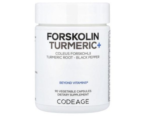 Codeage, Forskolin Turmeric+, 90 Vegetable Capsules