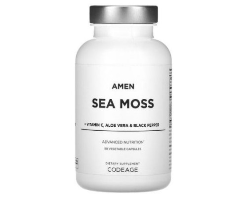 Codeage, Amen, Sea Moss + Vitamin C, Aloe Vera & Black Pepper, 90 Vegetable Capsules Codeage, Amen, Sea Moss + Vitamin C, Aloe Vera & Black Pepper, 90 Vegetable Capsules