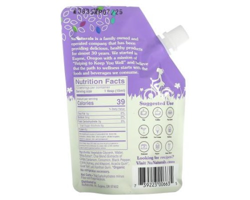 NuNaturals, NuStevia Pourable Chai Spice Syrup, 6.6 fl oz,  (0.2 l)
