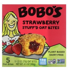 Bobo's Oat Bars, Stuff'd Oat Bites, Strawberry, 5 Bites, 1.3 oz (37 g) Each