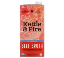 Kettle & Fire, Beef Broth, Low Sodium, 32 oz (907 g)