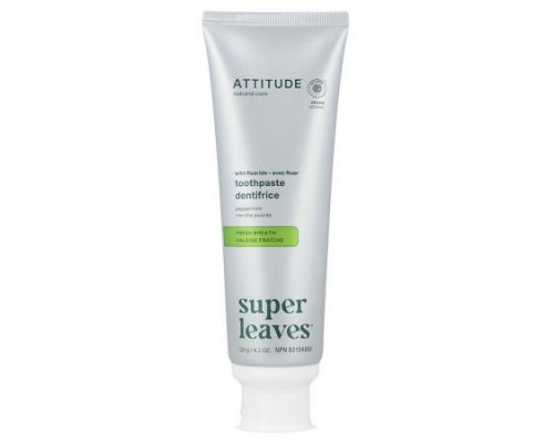 ATTITUDE, Fresh Breath Toothpaste, Peppermint, 4.2 oz (120 g) ATTITUDE, Fresh Breath Toothpaste, Peppermint, 4.2 oz (120 g)