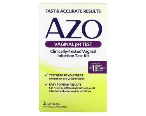 AZO, Vaginal pH Test, 2 Self Tests AZO, Vaginal pH Test, 2 Self Tests