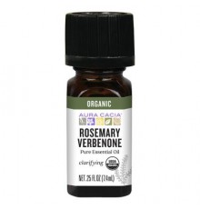 Aura Cacia, Pure Essential Oil, Rosemary Verbenone, 0.25 fl oz (7.4 ml)