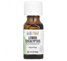 Aura Cacia, Pure Essential Oil, Lemon Eucalyptus, 0.5 fl oz (15 ml)