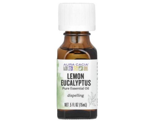 Aura Cacia, Pure Essential Oil, Lemon Eucalyptus, 0.5 fl oz (15 ml) Aura Cacia, Pure Essential Oil, Lemon Eucalyptus, 0.5 fl oz (15 ml)