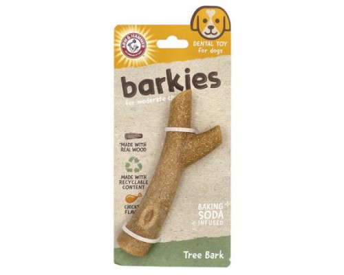 Arm & Hammer, Barkies For Moderate Chewers, Dental Toy For Dogs, Tree Bark, Chicken, 1 Toy Arm & Hammer, Barkies For Moderate Chewers, Dental Toy For Dogs, Tree Bark, Chicken, 1 Toy
