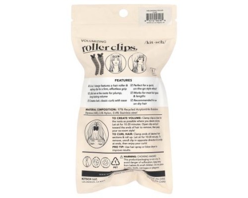 Kitsch, Volumizing Roller Clips, 2 Clips Kitsch, Volumizing Roller Clips, 2 Clips