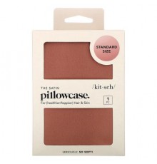 Kitsch, The Satin Pillowcase, Standard Size, Terracotta, 1 Pillowcase